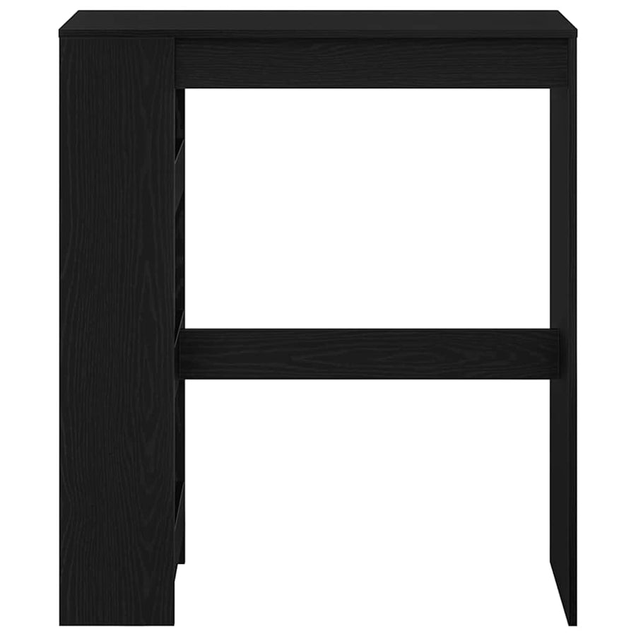 Bartafel met rekken Zwarte eik 90x40x103,5 cm bewerkt hout