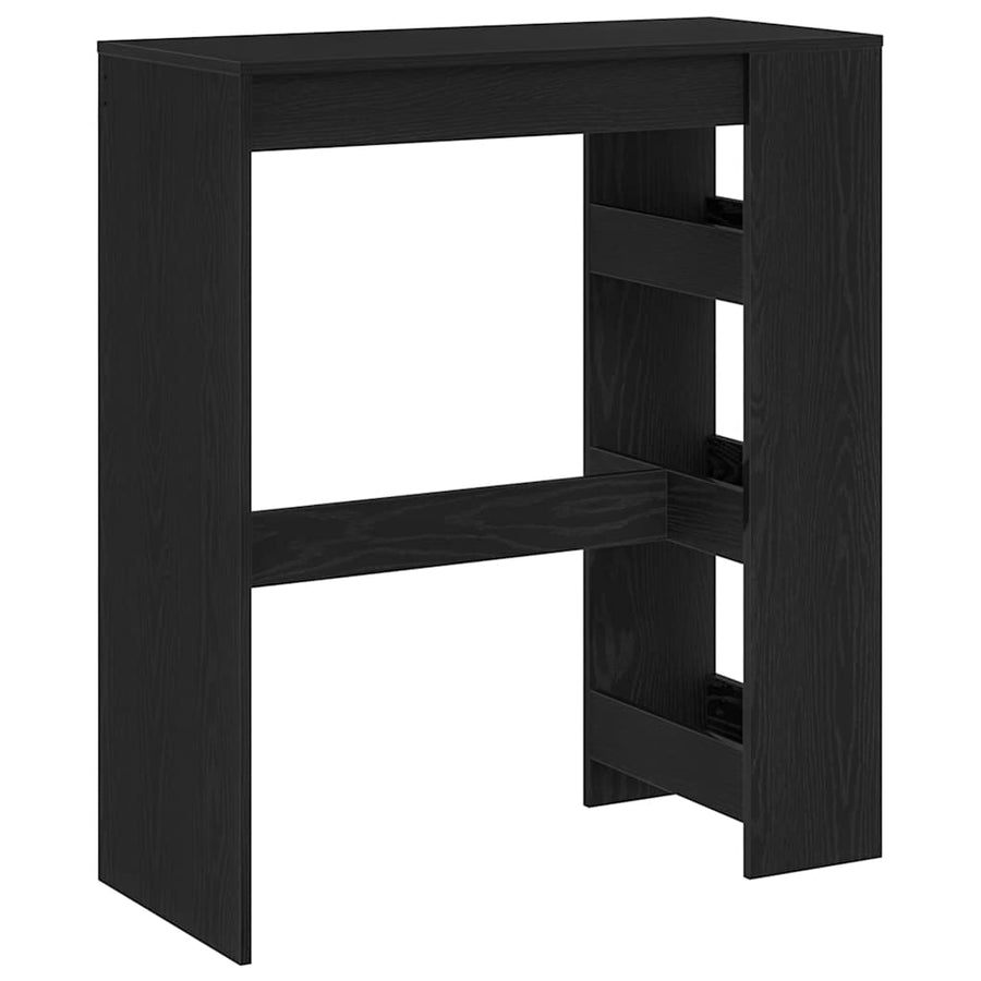 Bartafel met rekken Zwarte eik 90x40x103,5 cm bewerkt hout