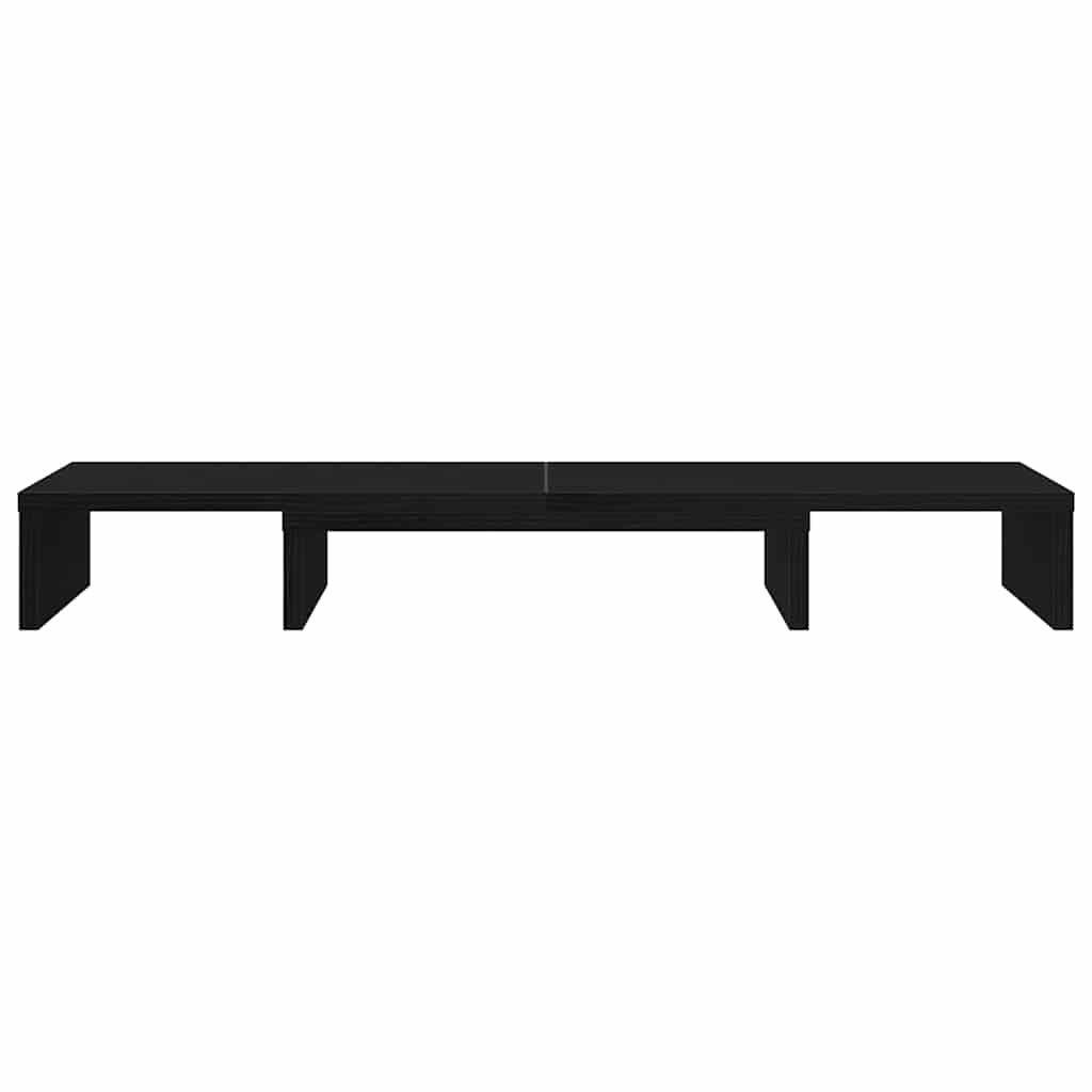 Monitorstandaard Verhoger Verstelbaar Zwart Eiken 80x24x10,5 cm