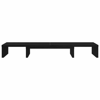 Monitorstandaard Verhoger Verstelbaar Zwart Eiken 80x24x10,5 cm