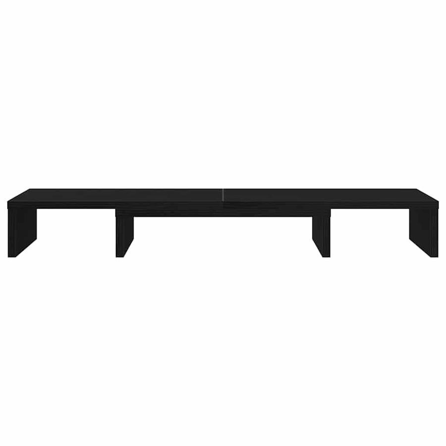 Monitorstandaard Verhoger Verstelbaar Zwart Eiken 80x24x10,5 cm