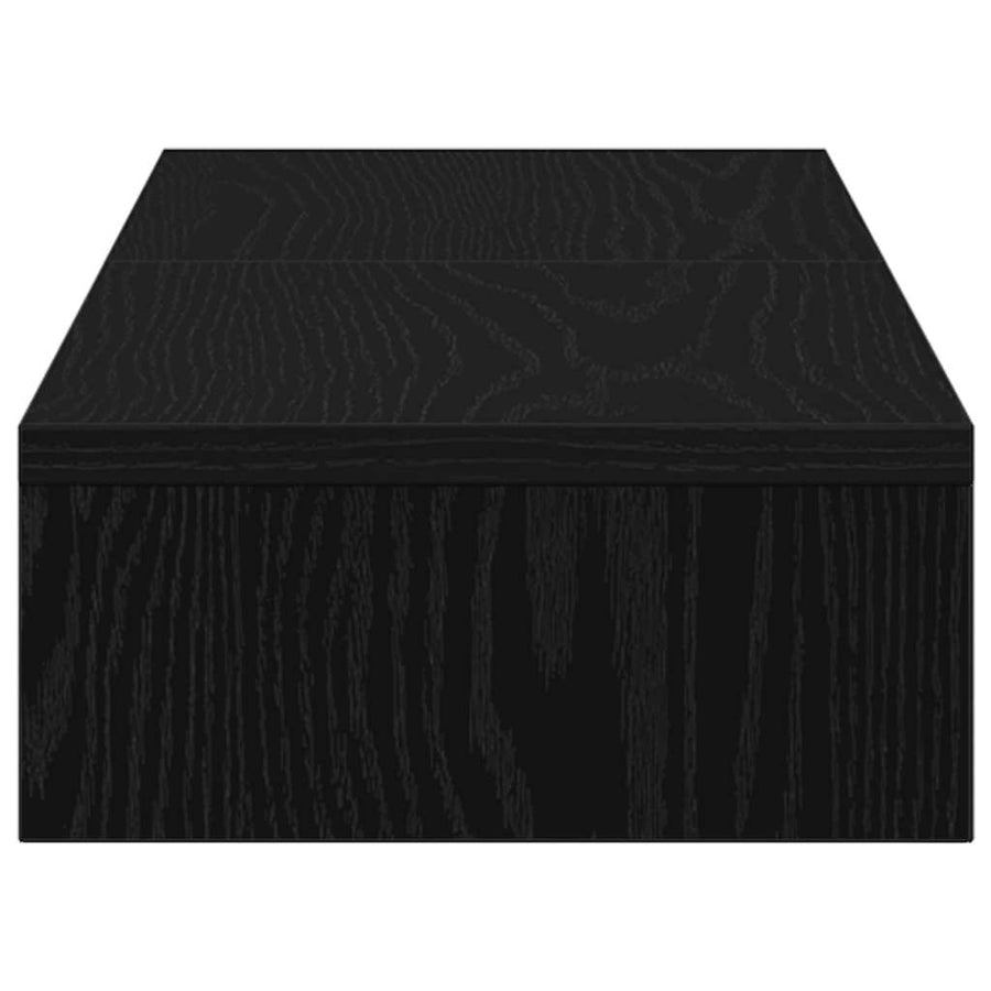 Monitorstandaard Verhoger Verstelbaar Zwart Eiken 80x24x10,5 cm