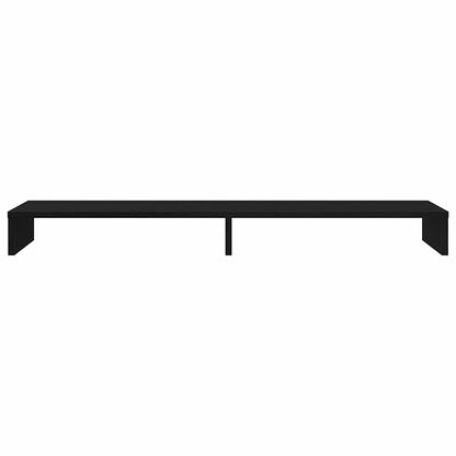 Monitorstandaard Zwart Eiken 100x27x10 cm Bewerkt Hout