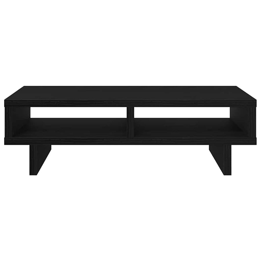 Monitorstandaard Zwart Eiken 50x27x15 cm Bewerkt Hout