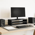 Monitor Stand Black Oak 54x22x15 cm Engineered Wood