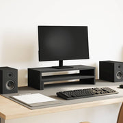 Monitorstandaard 54x22x15 cm zwart bewerkt hout