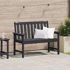 Tuinbank 120x59x88 cm zwart HDPE