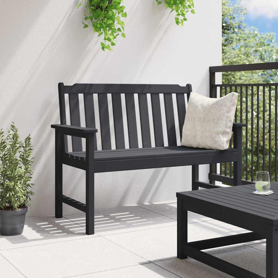 Tuinbank Zwart 120 x 59 x 88 cm HDPE