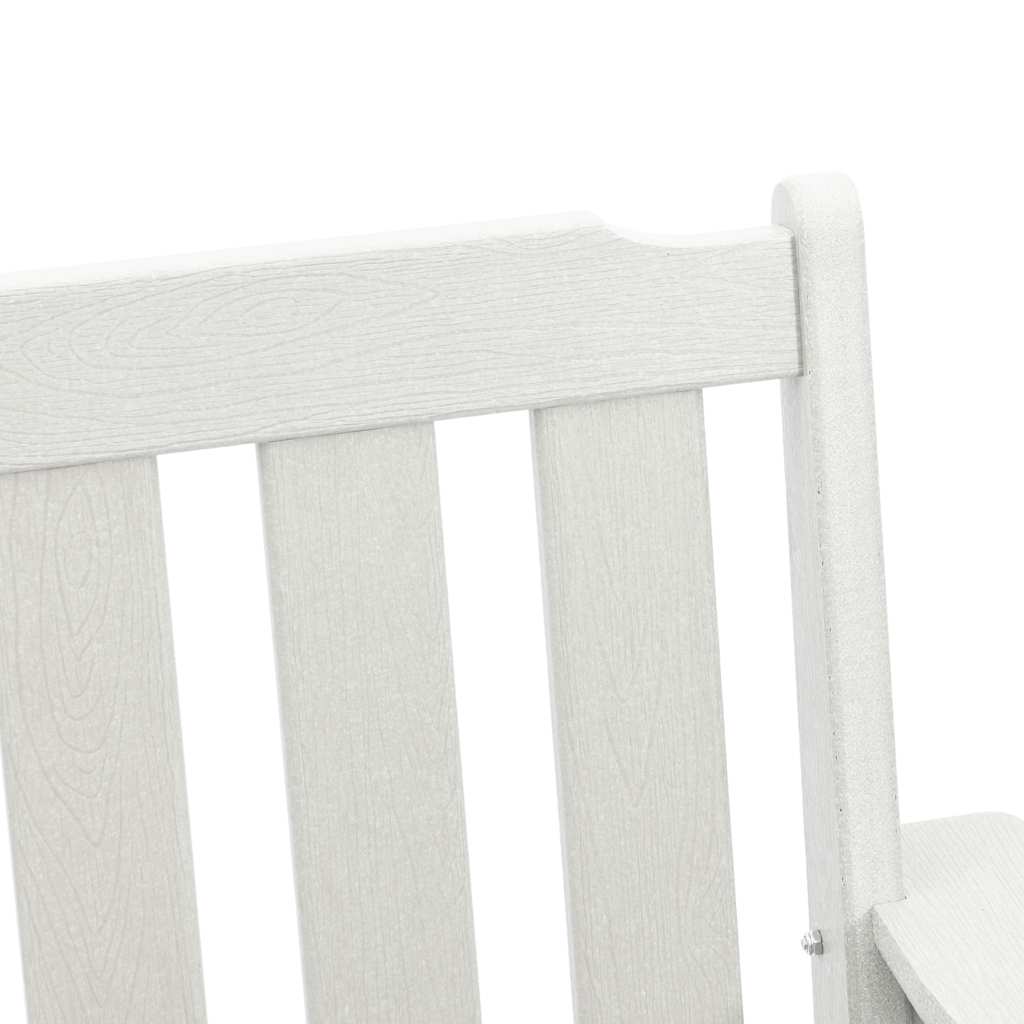 Tuin Eetkamer 2 Pcs 65,5 X 59 X 88 Cm Hdpe Wit Stoel