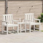 Tuinstoel 2 stuks wit 65,5x59x88 cm HDPE