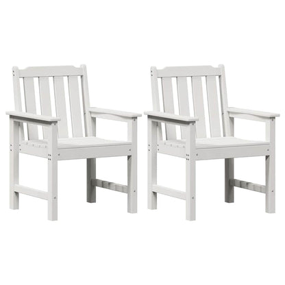 Tuin Eetkamer 2 Pcs 65,5 X 59 X 88 Cm Hdpe Wit Stoel