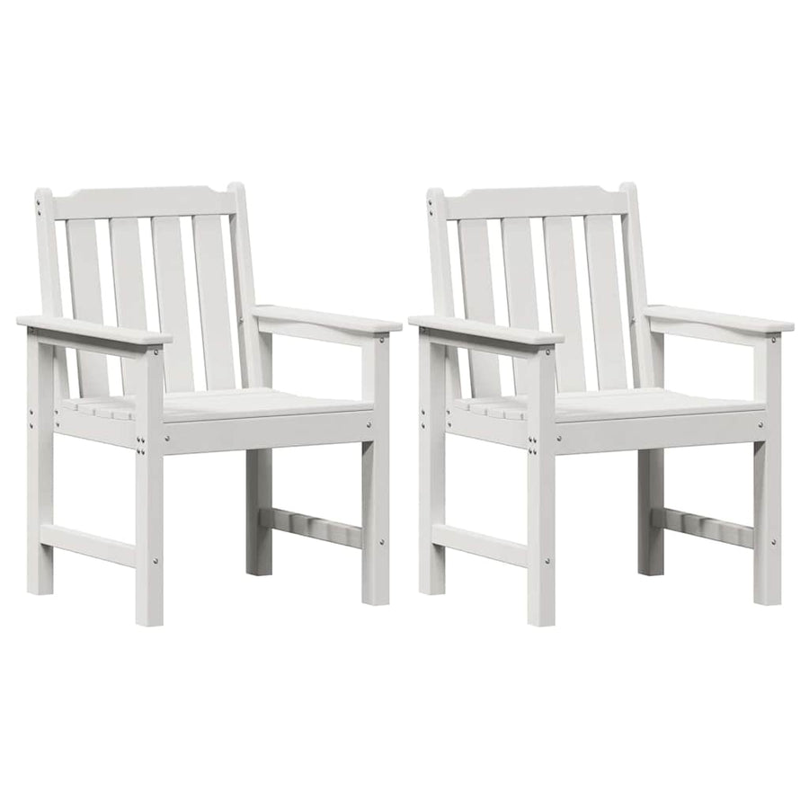 Tuin Eetkamer 2 Pcs 65,5 X 59 X 88 Cm Hdpe Wit Stoel