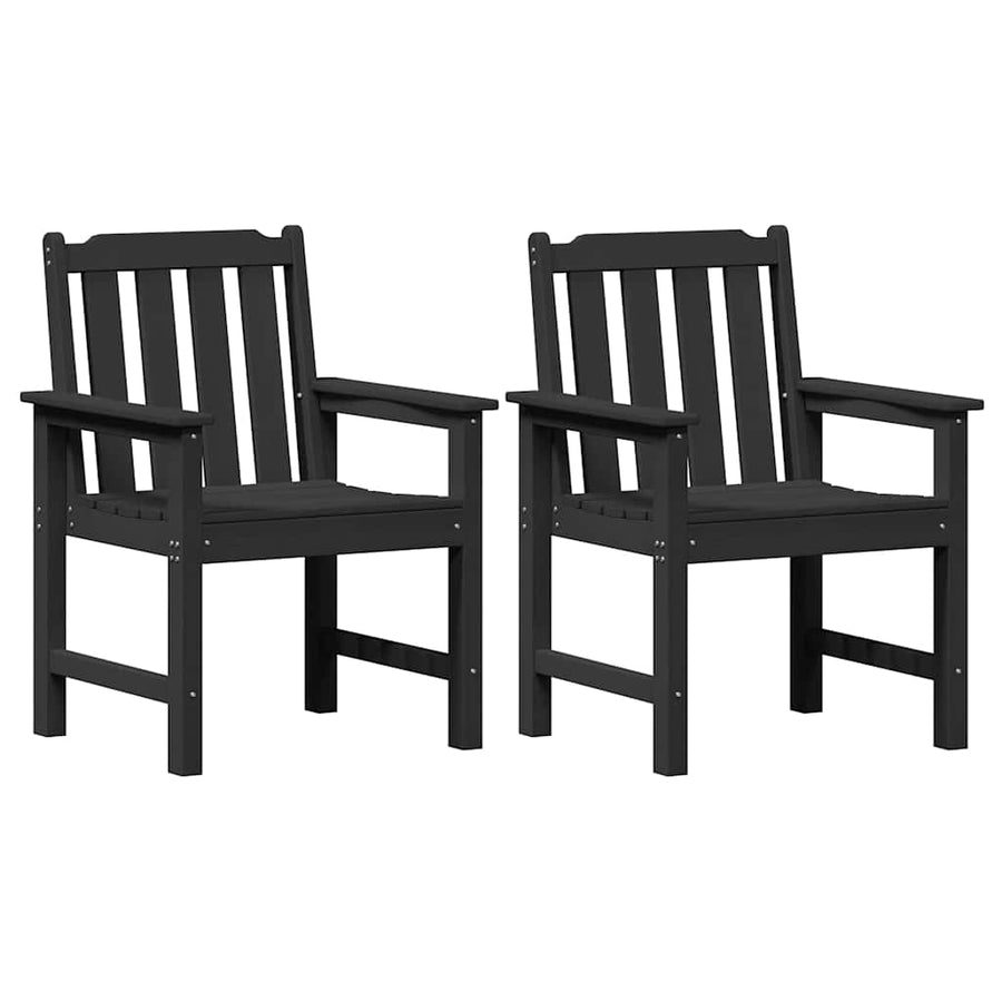 Tuin Eetkamer 2 Pcs 65,5 X 59 X 88 Cm Hdpe Zwart Stoel