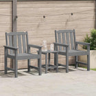 Tuinstoel 2 stuks Lichtgrijs HDPE 65,5x59x88 cm