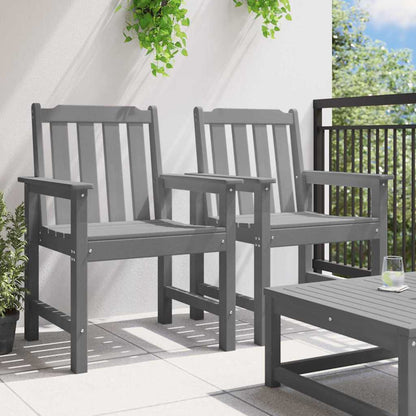 Tuin Eetkamer 2 Pcs 65,5 X 59 X 88 Cm Hdpe Lichtgrijs Stoel