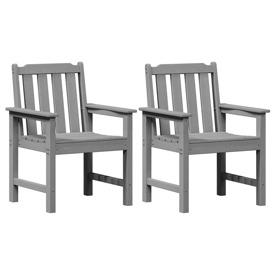 Tuin Eetkamer 2 Pcs 65,5 X 59 X 88 Cm Hdpe Lichtgrijs Stoel