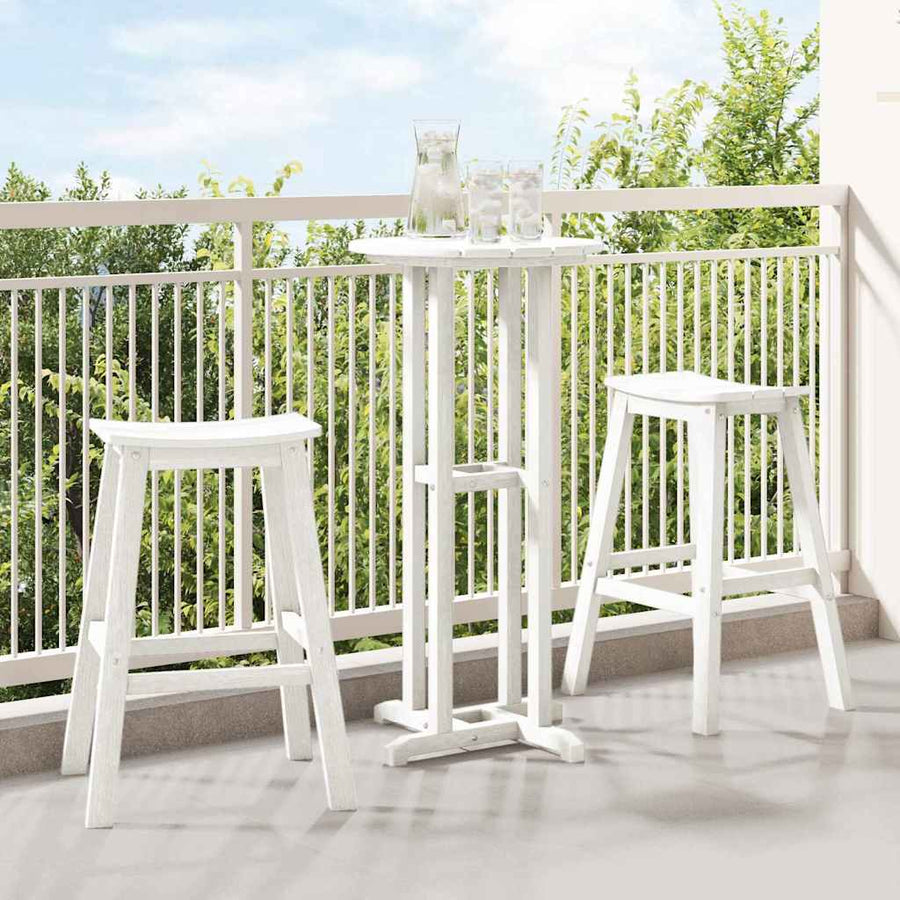 Barkruk 2 pcs Wit 52 x 43 x 73,5 cm HDPE