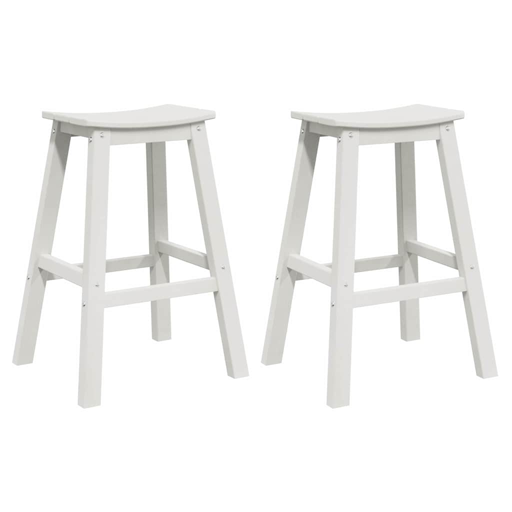 Barkruk 2 pcs Wit 52 x 43 x 73,5 cm HDPE