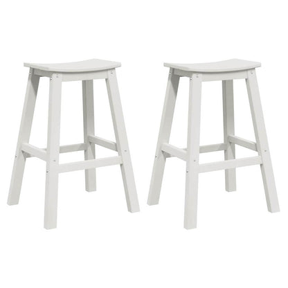Barkruk 2 pcs Wit 52 x 43 x 73,5 cm HDPE