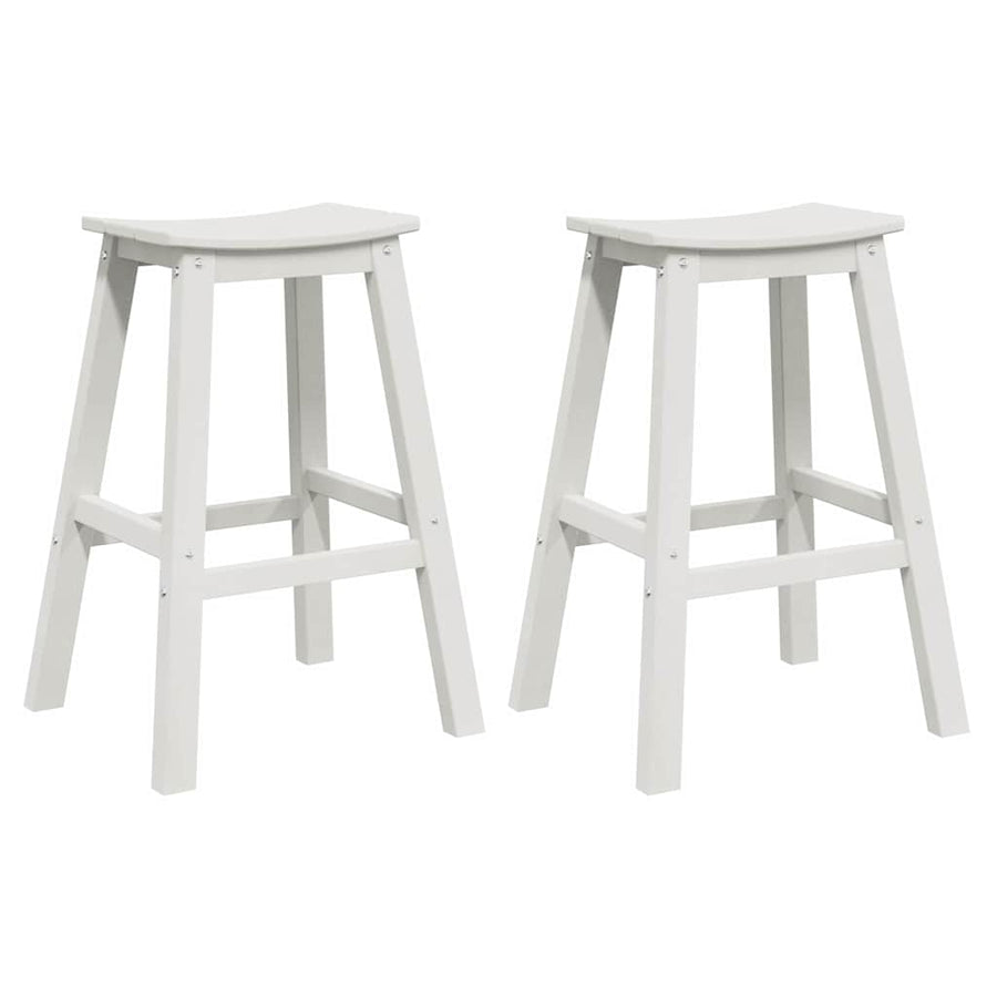 Barkruk 2 pcs Wit 52 x 43 x 73,5 cm HDPE