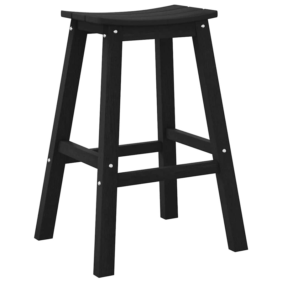 Barkruk 2 pcs Zwart 52 x 43 x 73,5 cm HDPE