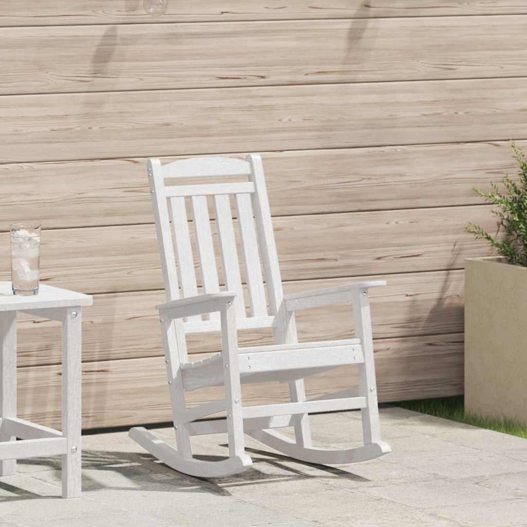 Tuin Schommelstoel Wit 92 x 70 x 108cm HDPE
