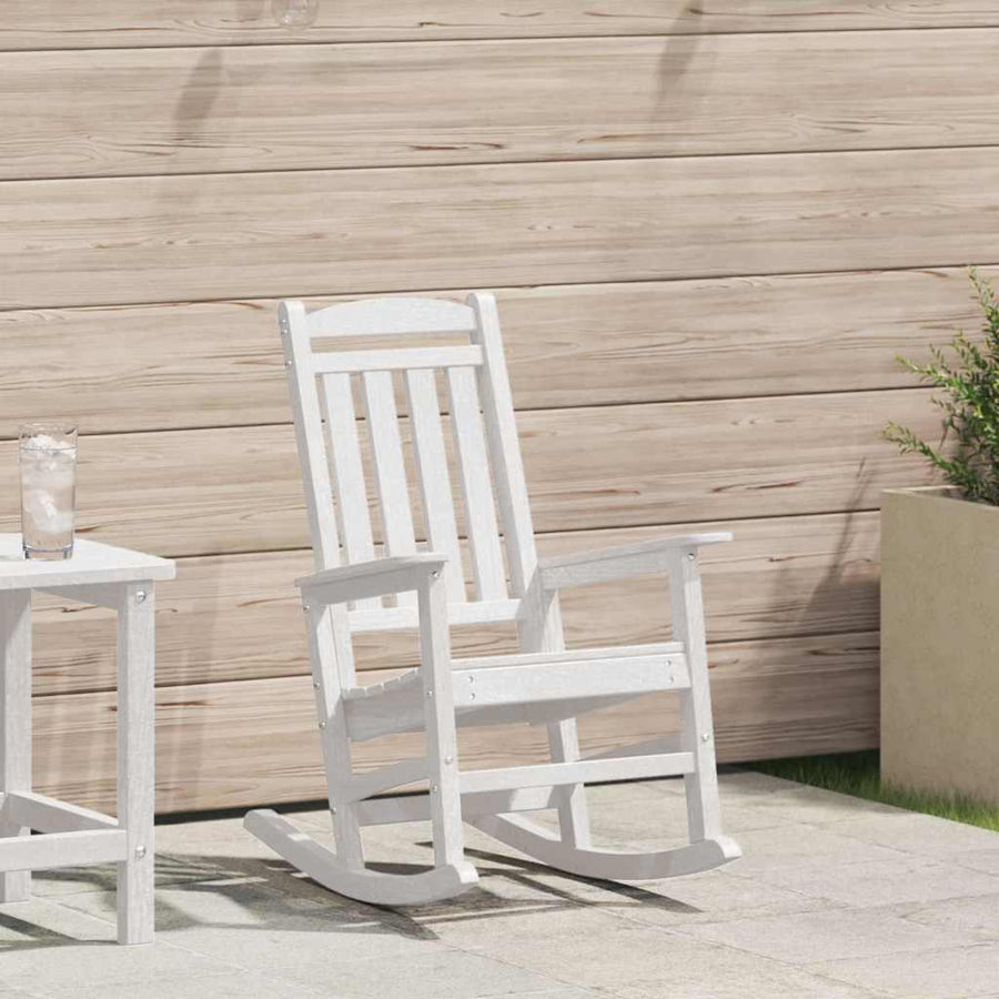 Tuin Schommelstoel Wit 92 x 70 x 108cm HDPE
