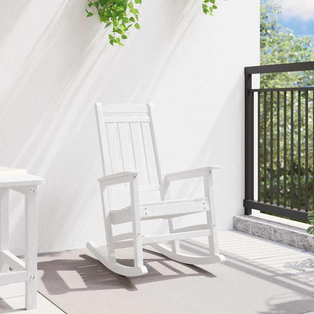 Tuin Schommelstoel Wit 92 x 70 x 108cm HDPE