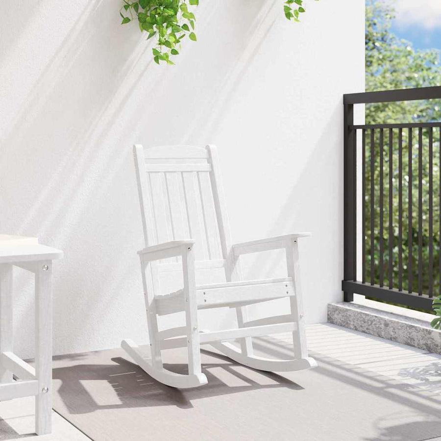 Tuin Schommelstoel Wit 92 x 70 x 108cm HDPE