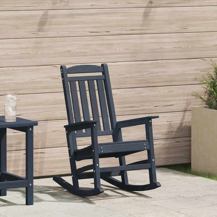 Tuin Schommelstoel Marineblauw 92 x 70 x 108cm HDPE