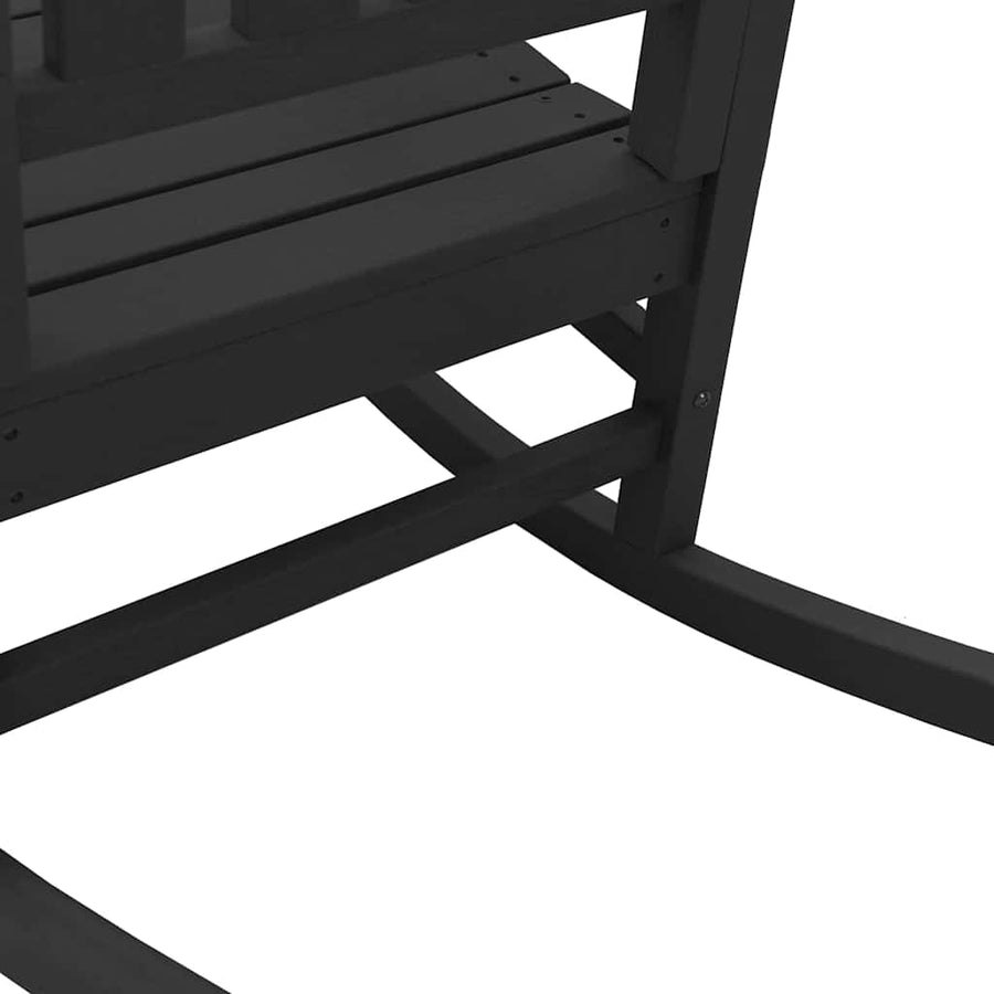 Tuin Schommelstoel Zwart 92 x 70 x 108cm HDPE