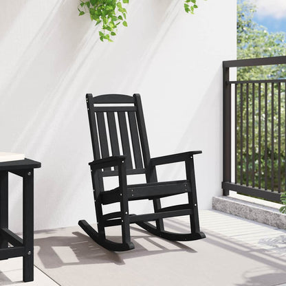 Tuin Schommelstoel Zwart 92 x 70 x 108cm HDPE