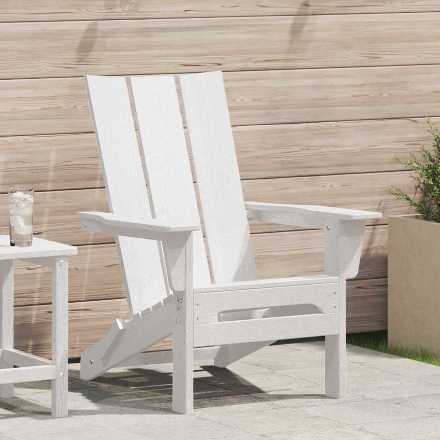 Vouw Adirondack Stoel 80,5 X 74,5 X 92 Cm Hdpe Wit