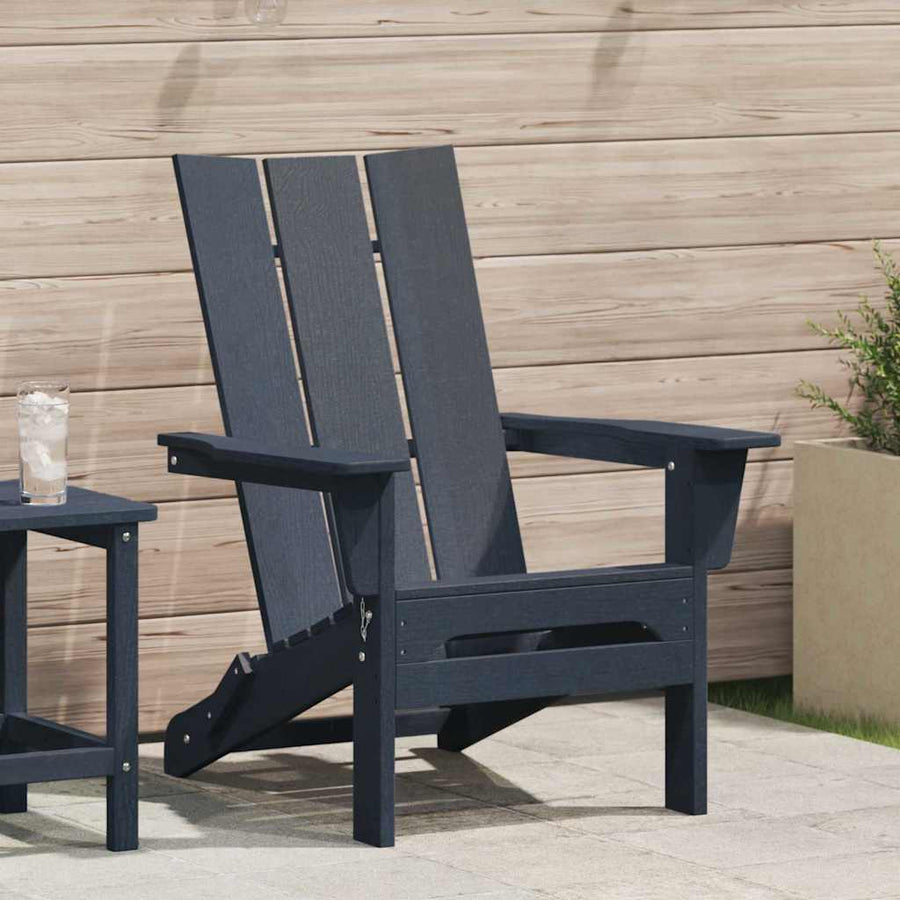 Vouw Adirondack Stoel 80,5 X 74,5 X 92 Cm Hdpe Marineblauw