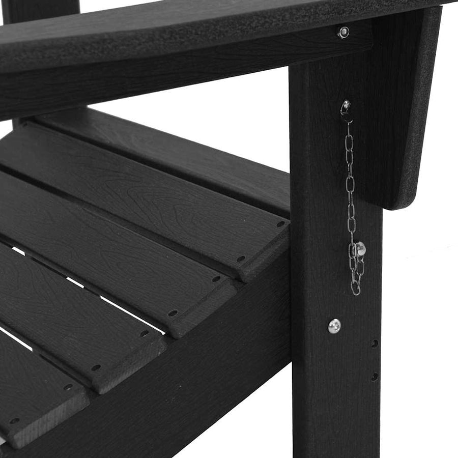 Vouw Adirondack Stoel 80,5 X 74,5 X 92 Cm Hdpe Zwart