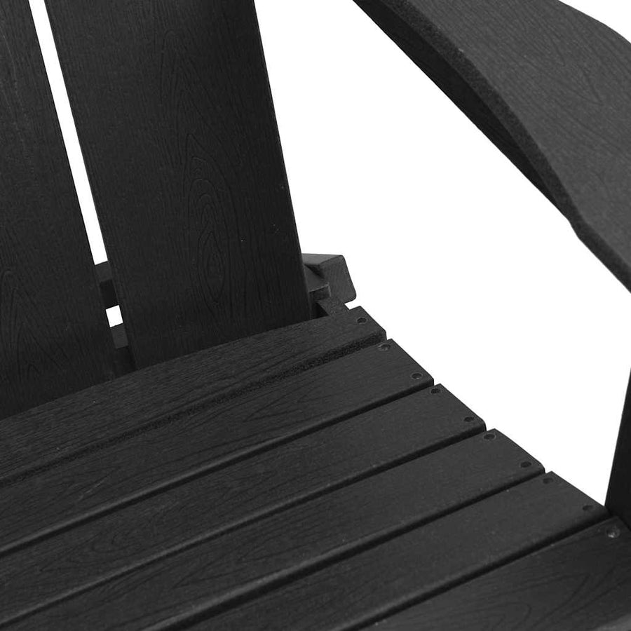 Vouw Adirondack Stoel 80,5 X 74,5 X 92 Cm Hdpe Zwart