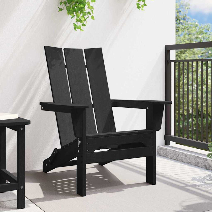 Vouw Adirondack Stoel 80,5 X 74,5 X 92 Cm Hdpe Zwart