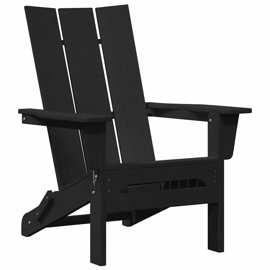 Vouw Adirondack Stoel 80,5 X 74,5 X 92 Cm Hdpe Zwart