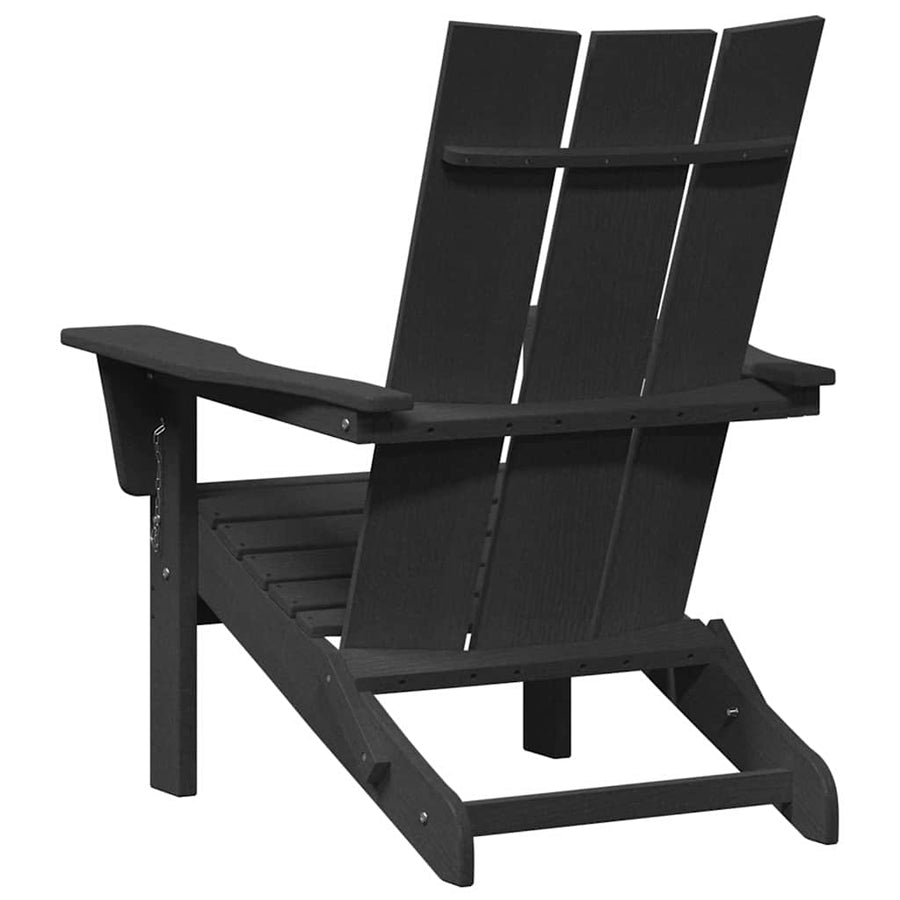Vouw Adirondack Stoel 80,5 X 74,5 X 92 Cm Hdpe Zwart