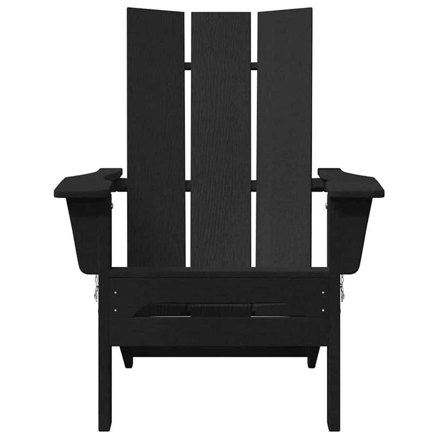 Vouw Adirondack Stoel 80,5 X 74,5 X 92 Cm Hdpe Zwart