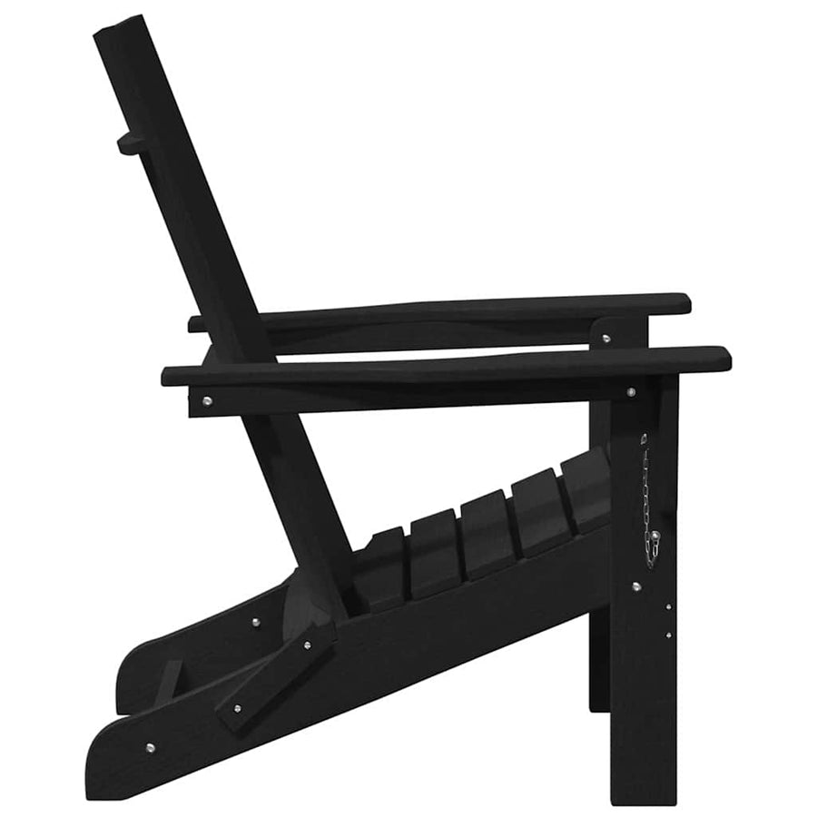 Vouw Adirondack Stoel 80,5 X 74,5 X 92 Cm Hdpe Zwart