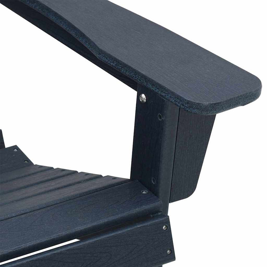Adirondack-Stoel 82 X 74 X 92 Cm Hdpe Marineblauw zonder voetensteun