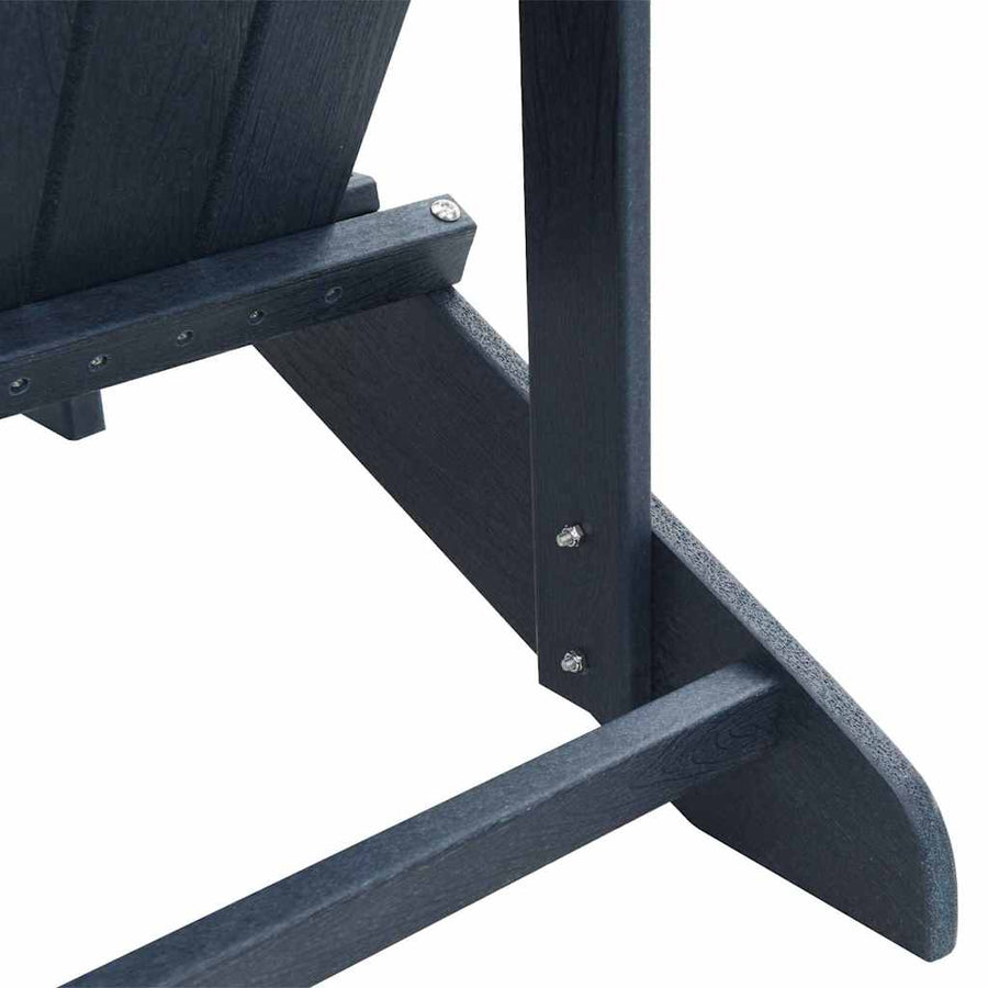 Adirondack-Stoel 82 X 74 X 92 Cm Hdpe Marineblauw zonder voetensteun