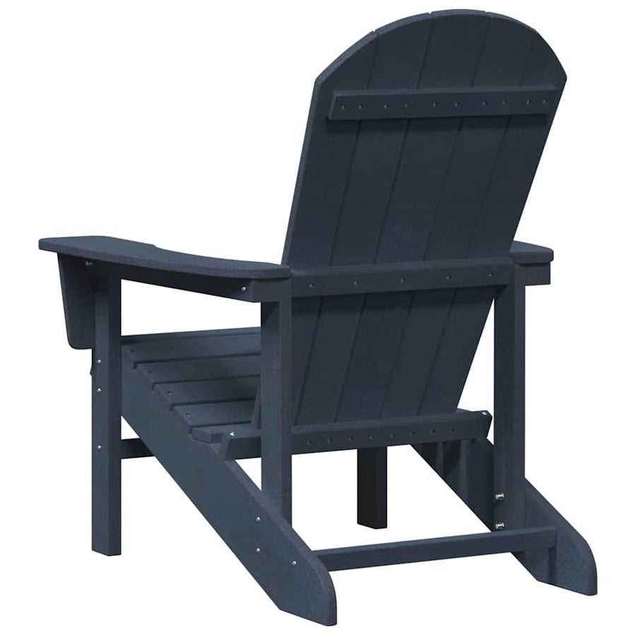 Adirondack-Stoel 82 X 74 X 92 Cm Hdpe Marineblauw zonder voetensteun