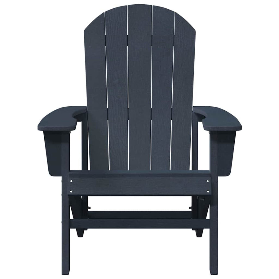 Adirondack-Stoel 82 X 74 X 92 Cm Hdpe Marineblauw zonder voetensteun