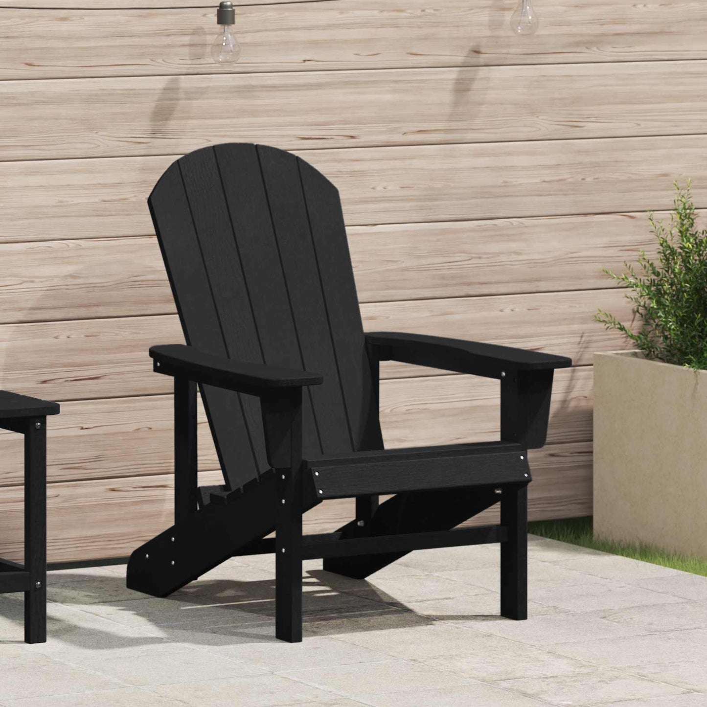 Adirondack-stoel Zwart 82 x 74 x 92 cm HDPE