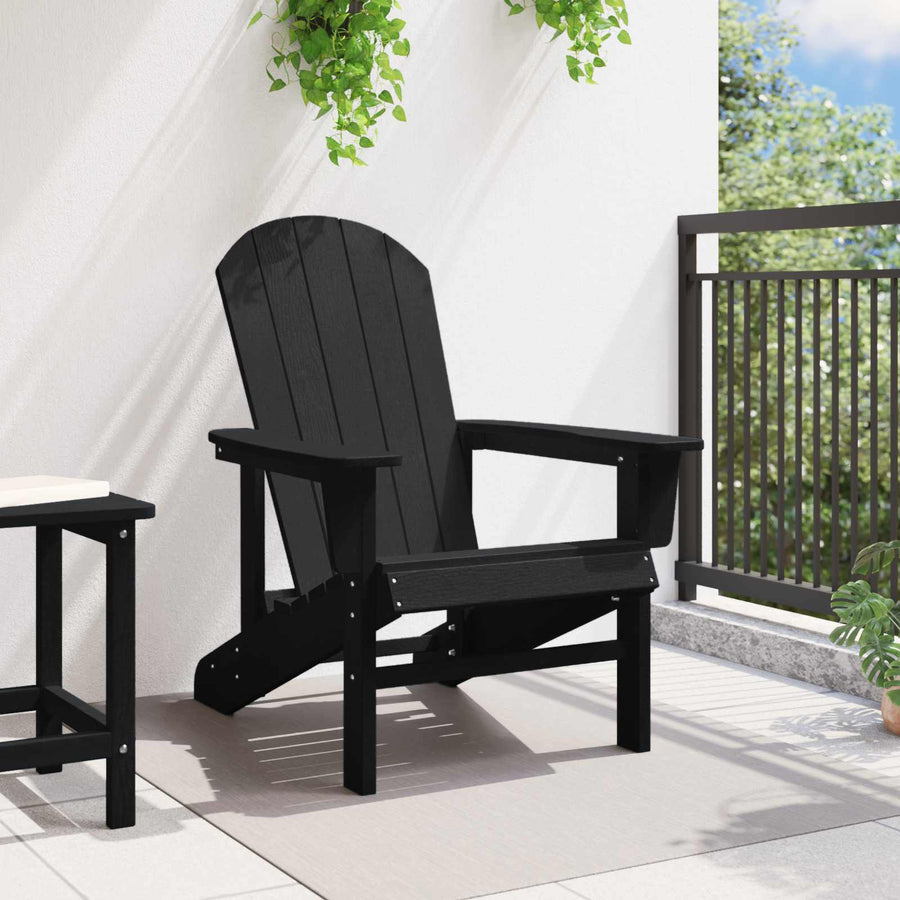 Adirondack-stoel Zwart 82 x 74 x 92 cm HDPE