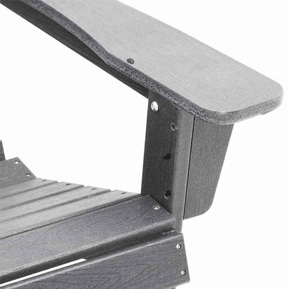 Adirondack-Stoel 82 X 74 X 92 Cm Hdpe Lichtgrijs zonder voetensteun