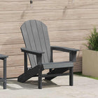Adirondack stoel 82x74x92 cm lichtgrijs HDPE