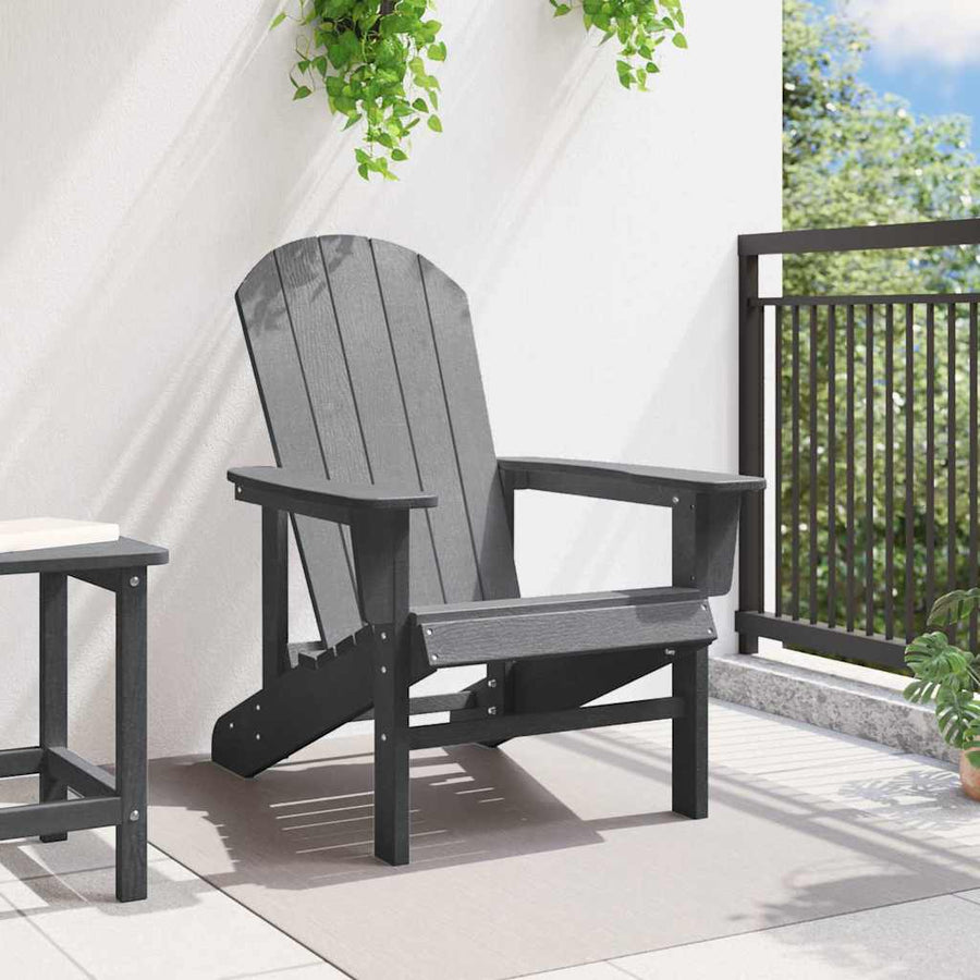 Adirondack-Stoel 82 X 74 X 92 Cm Hdpe Lichtgrijs zonder voetensteun
